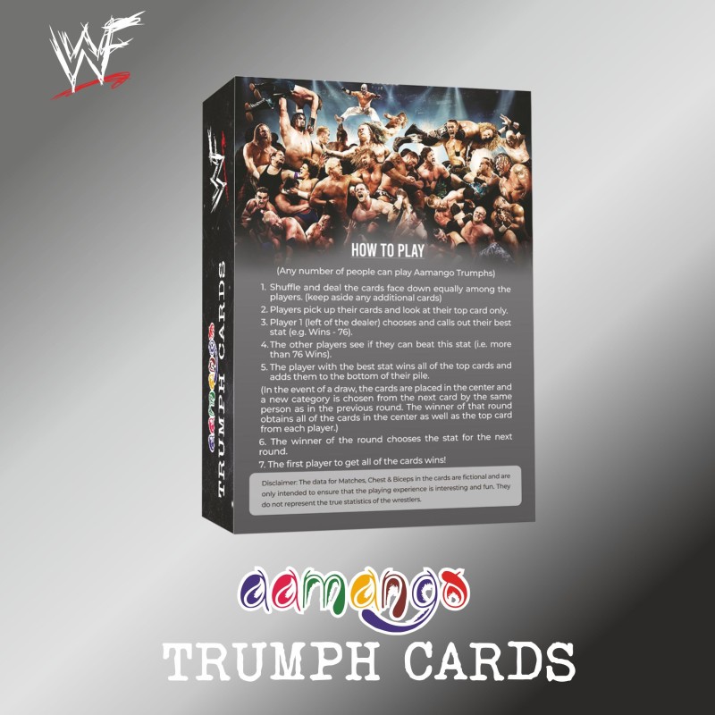 Aamango WWE Collection Trump Cards (Golden Era + Attitude Era + Modern Era)