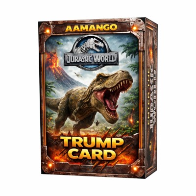 Aamango Jurassic World Trump Cards – Dinosaur Educational Card Game for Kids &amp; Families | Collectible Prehistoric Creatures | Strategy &amp; Learning Game