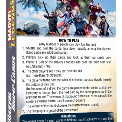 Marvels Blue Trump Cards (Movies &amp; Series)