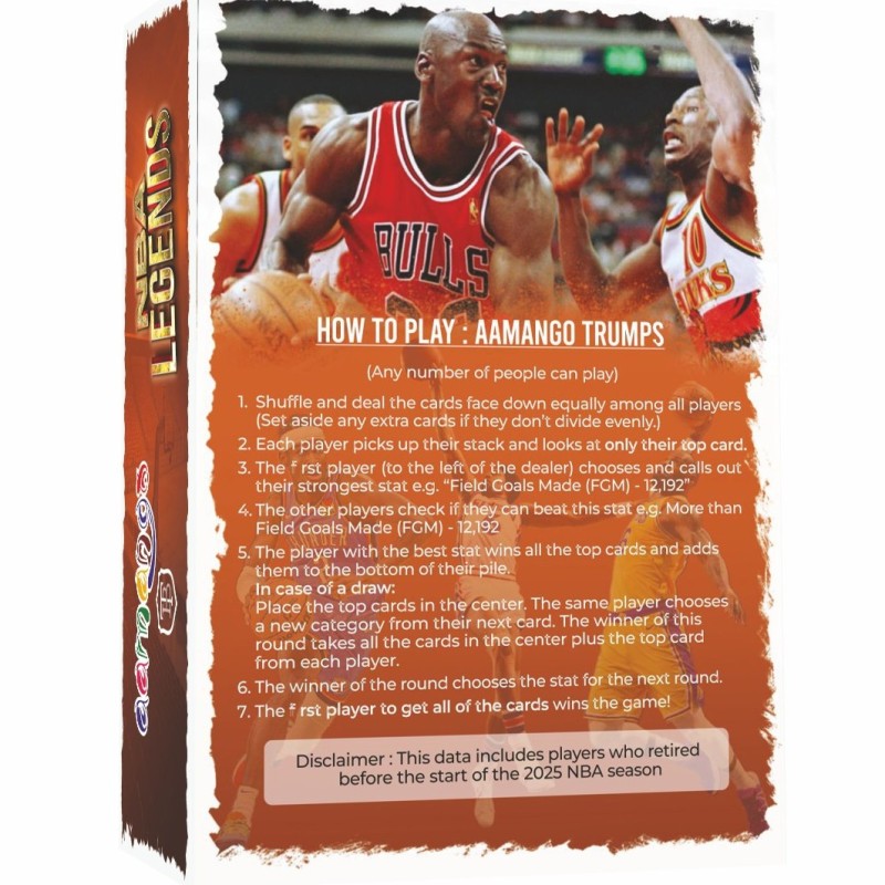🏀 Aamango NBA Trump Cards – NBA Legends (Retired Players Edition)