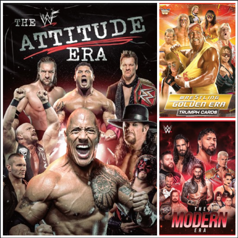 Aamango WWE Collection Trump Cards (Golden Era + Attitude Era + Modern Era)